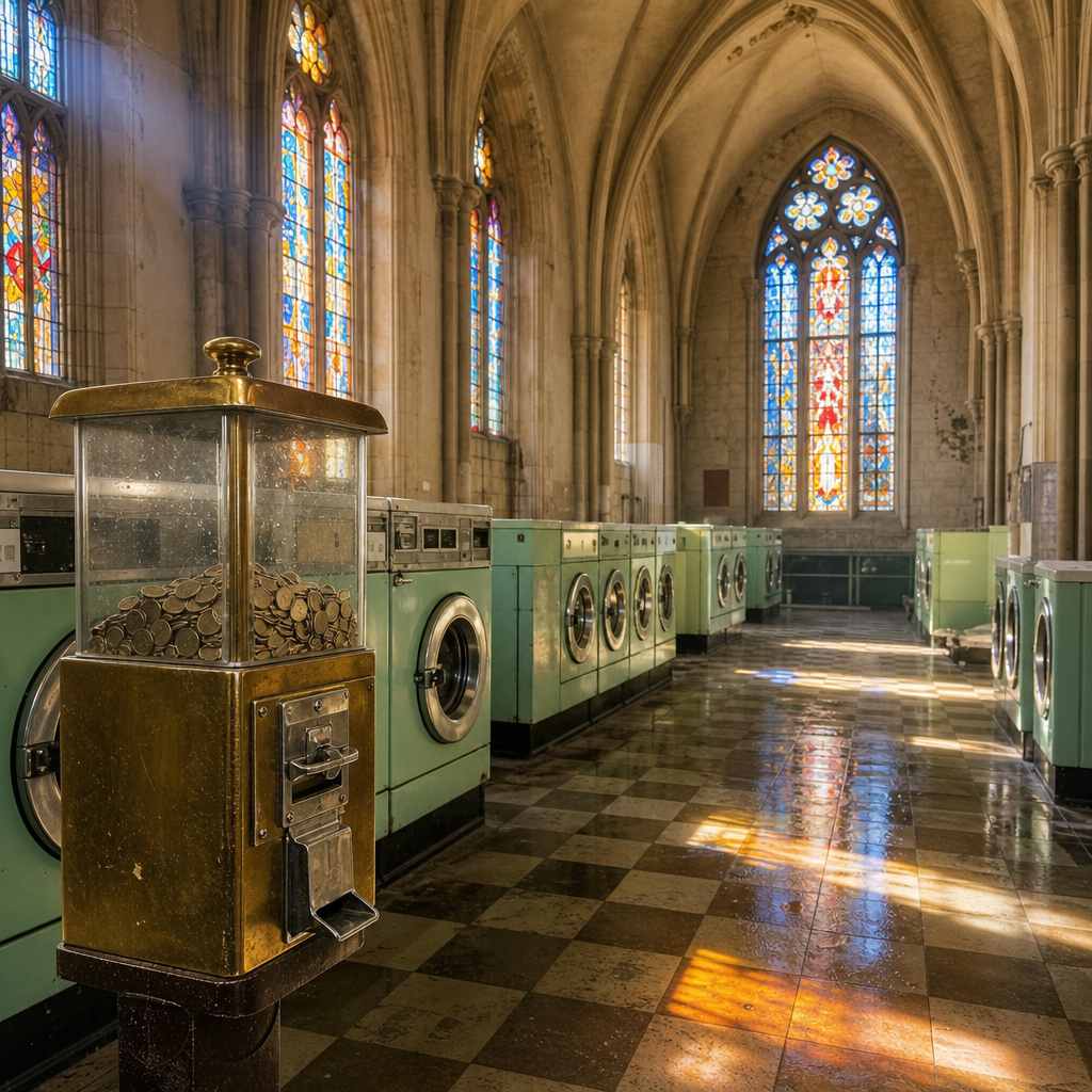 Cover of sunday morning in a laundromat that is somehow also a chapel